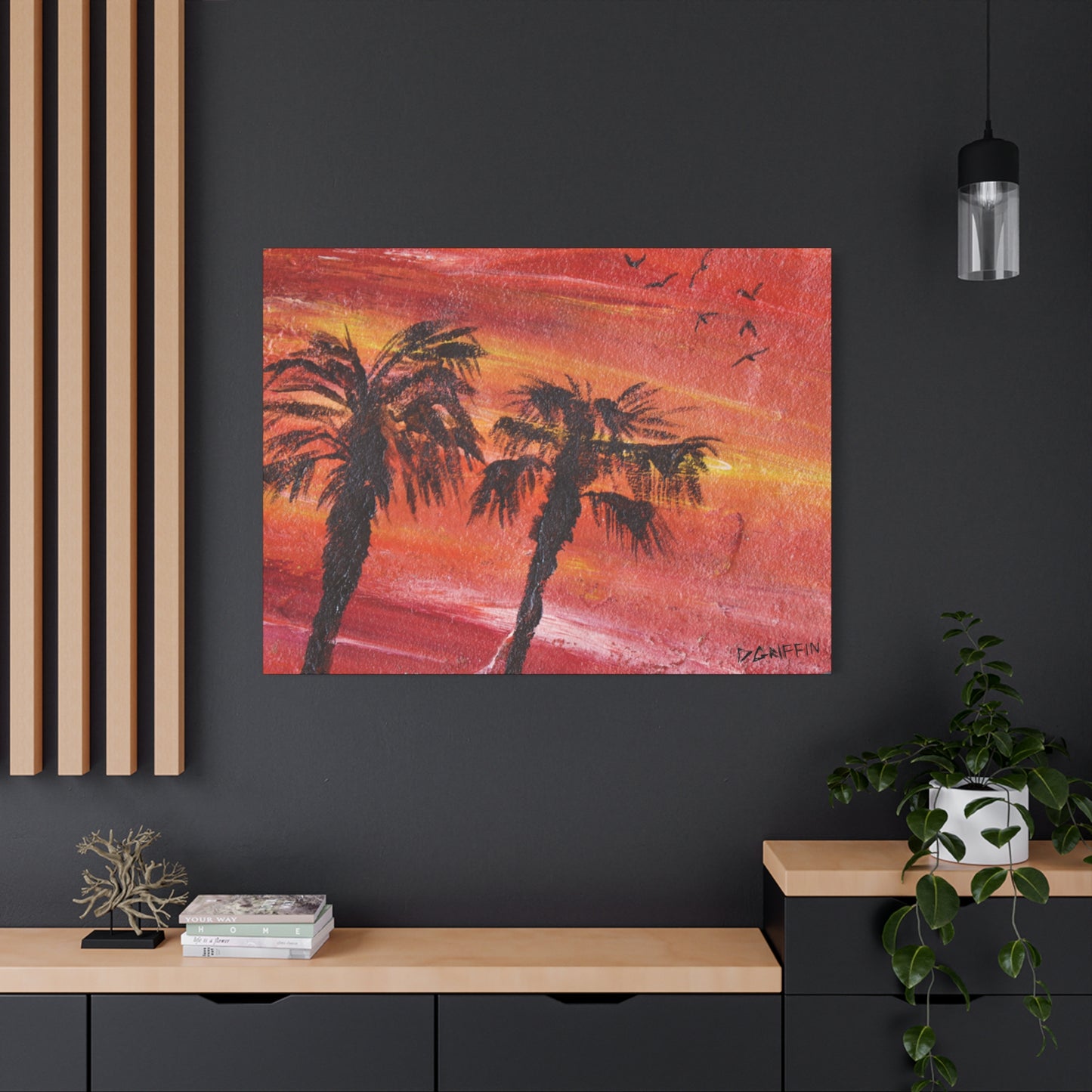 "Tropical Glow"- Stretched Matte Wall Decor