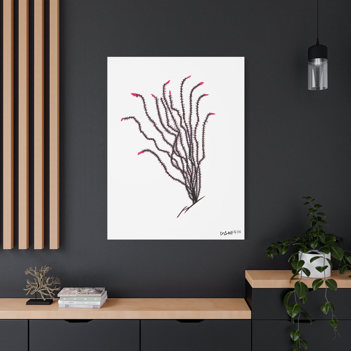 "Ocotillo en flor" - Stretched Canvas Wall Decor