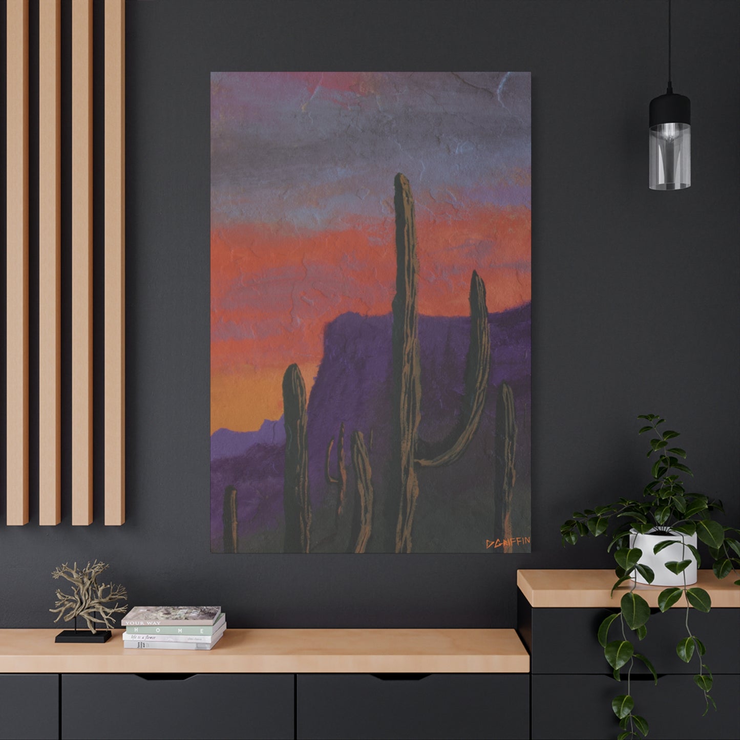 "Violet Peaks" - Stretched Matte Wall Decor
