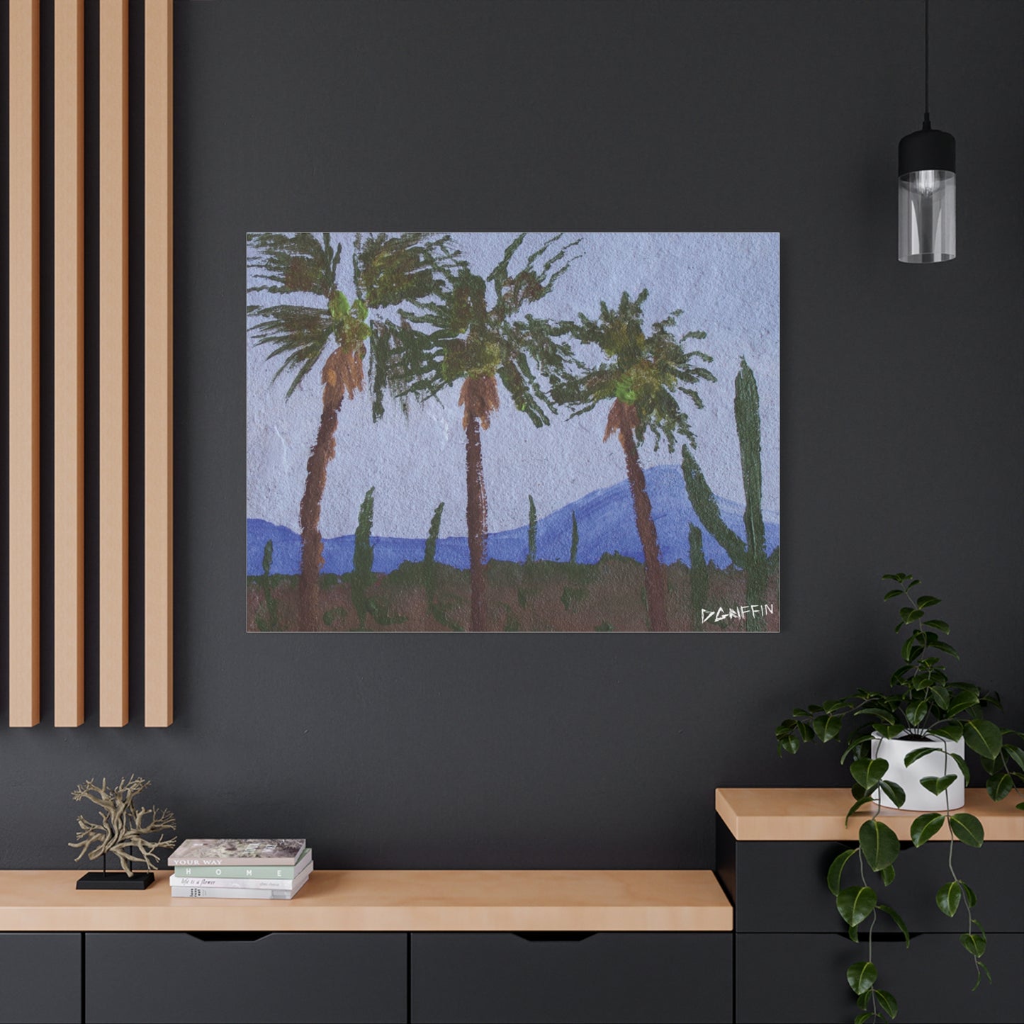 "Desert Palms" - Stretched Canvas Wall Decor