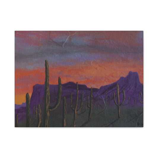 "Violet Peaks" - Stretched Matte Wall Decor