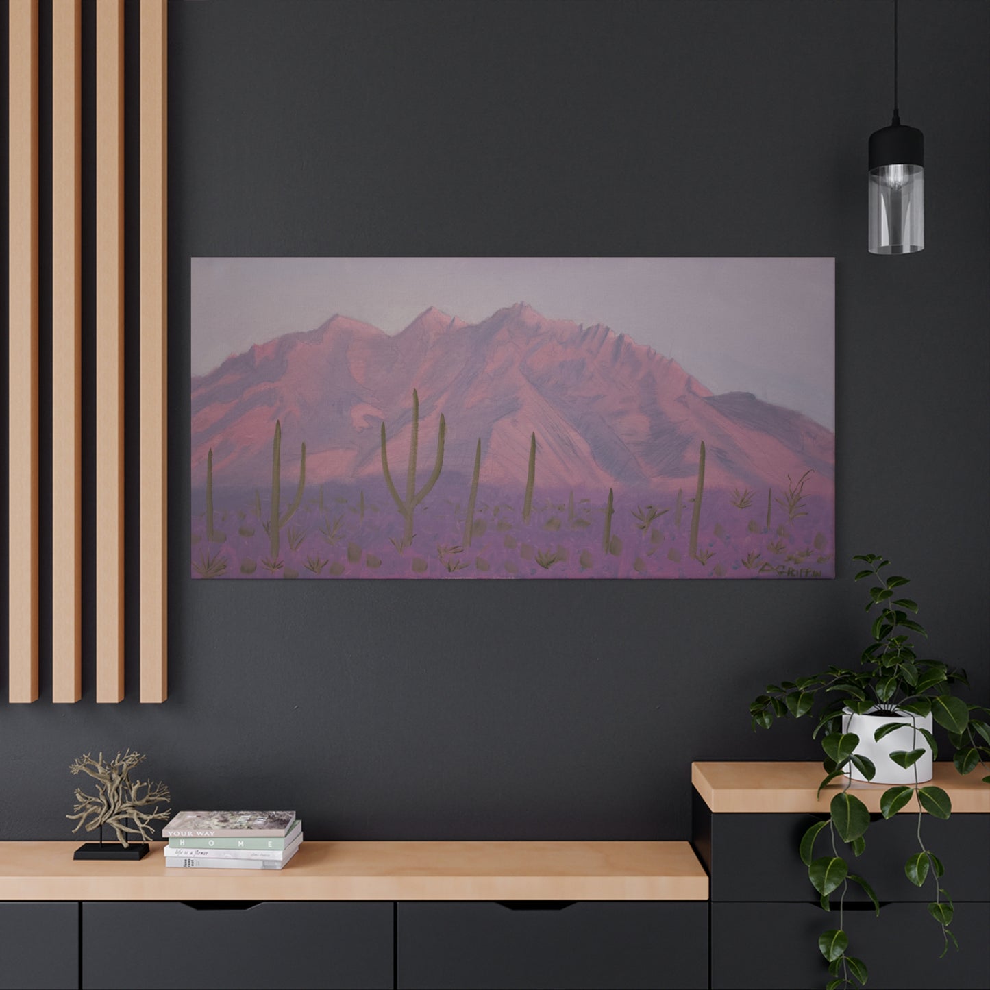"Montañas de lavanda" - Stretched Canvas Wall Decor