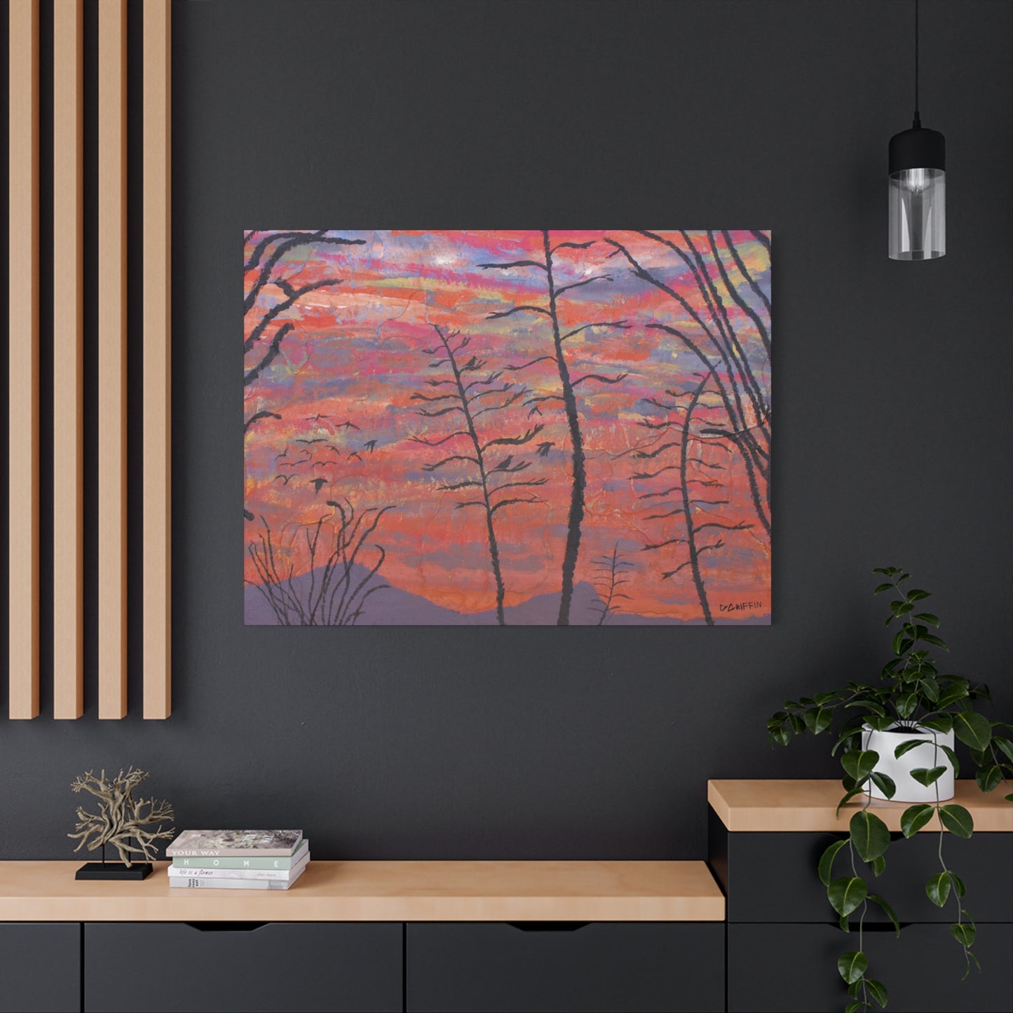 "Agave Sunset" - Stretched Canvas Wall Decor
