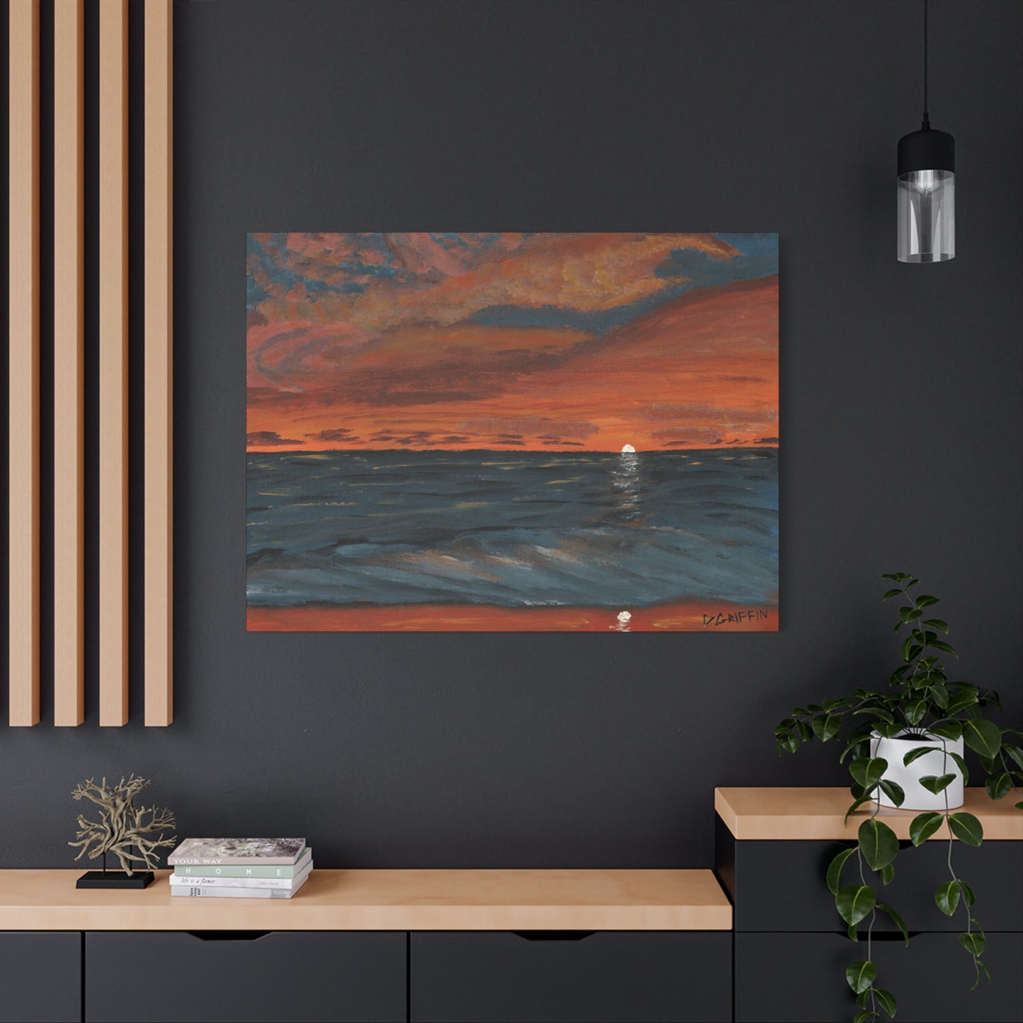 "Hapuna Beach Sunset" - Stretched Canvas Wall Decor