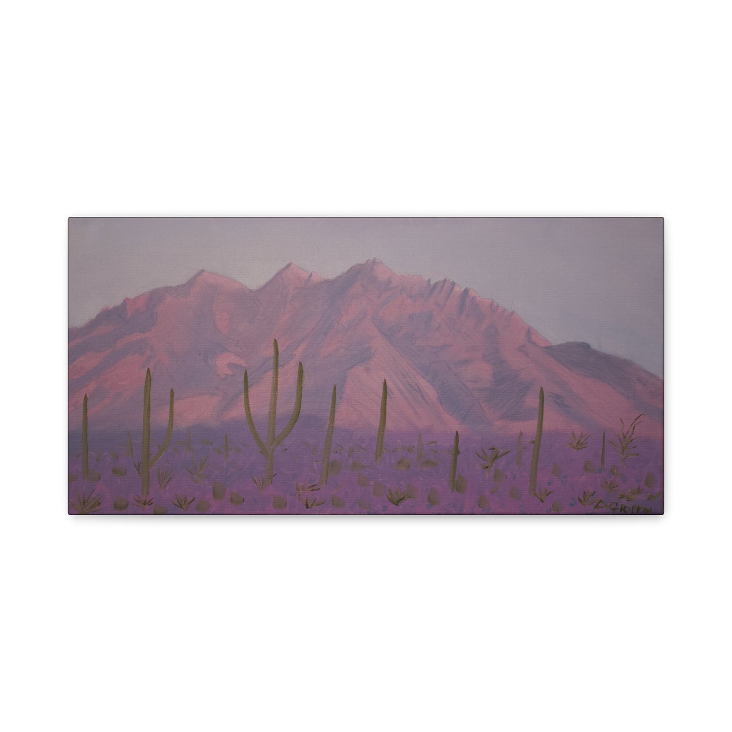 "Montañas de lavanda" - Stretched Canvas Wall Decor