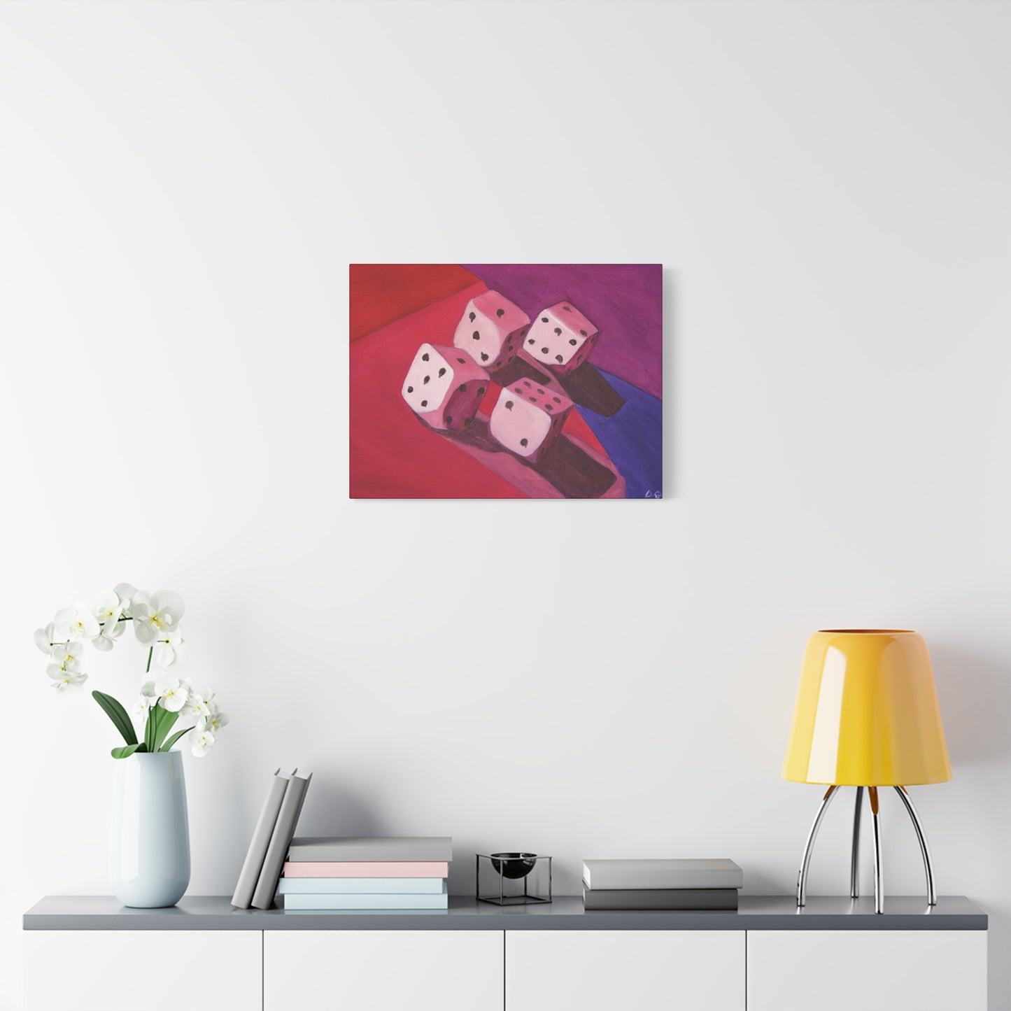 "Facets of Chance" - Stretched Canvas Wall Decor