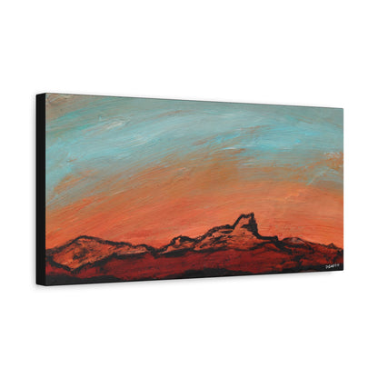 "Silueta Ardiente" - Stretched Canvas Wall Decor