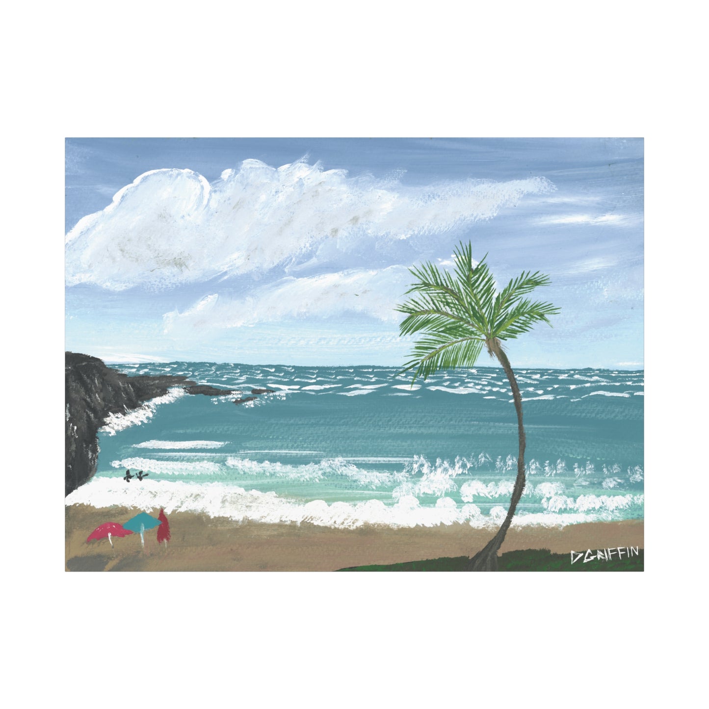 "Hapuna Beach" - Stretched Canvas Wall Decor
