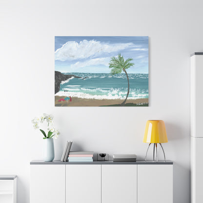 "Hapuna Beach" - Stretched Canvas Wall Decor