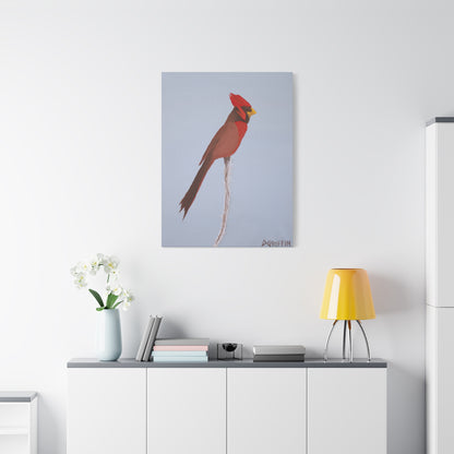 "Crimson Vigil" - Stretched Canvas Wall Decor