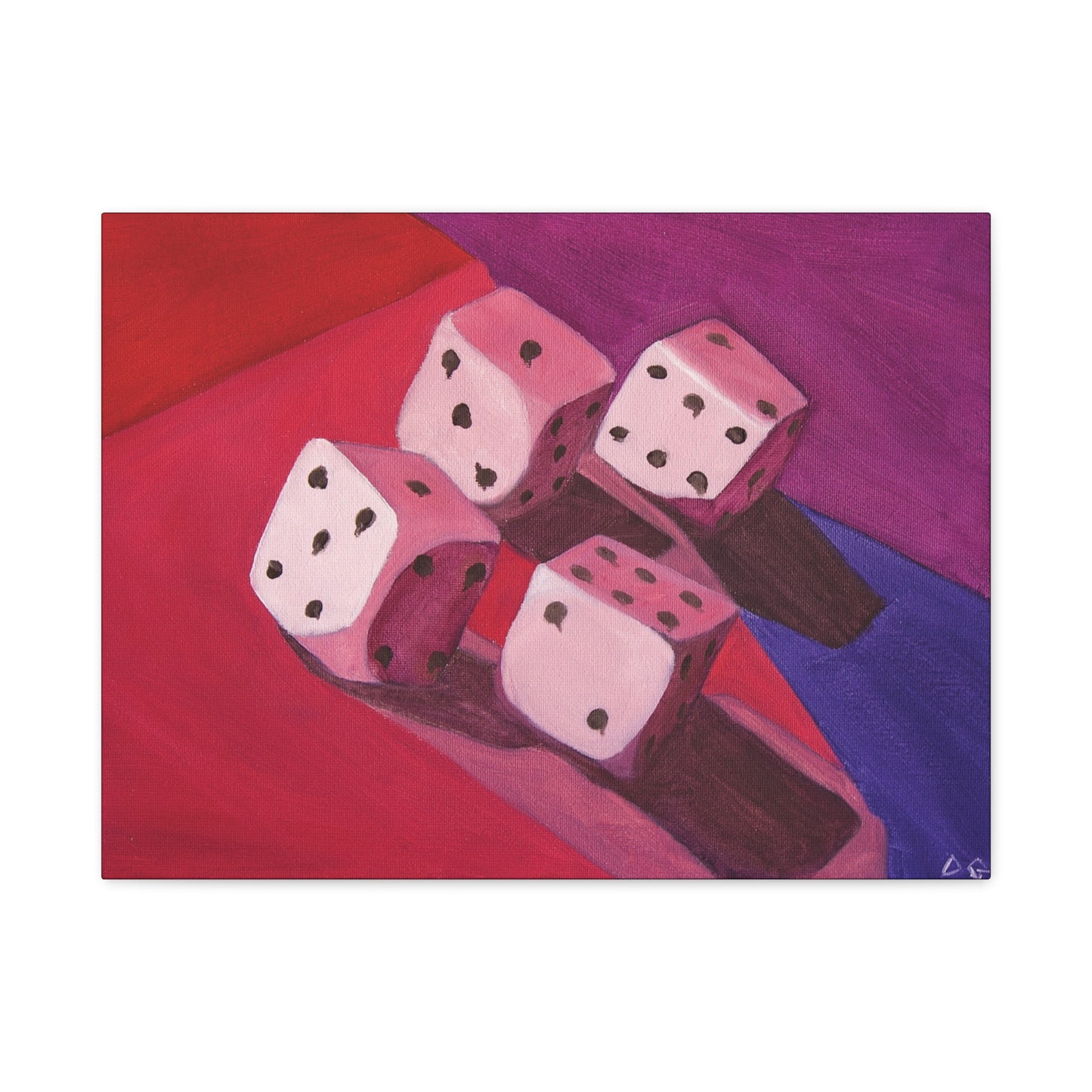 "Facets of Chance" - Stretched Canvas Wall Decor