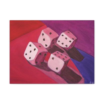 "Facets of Chance" - Stretched Canvas Wall Decor