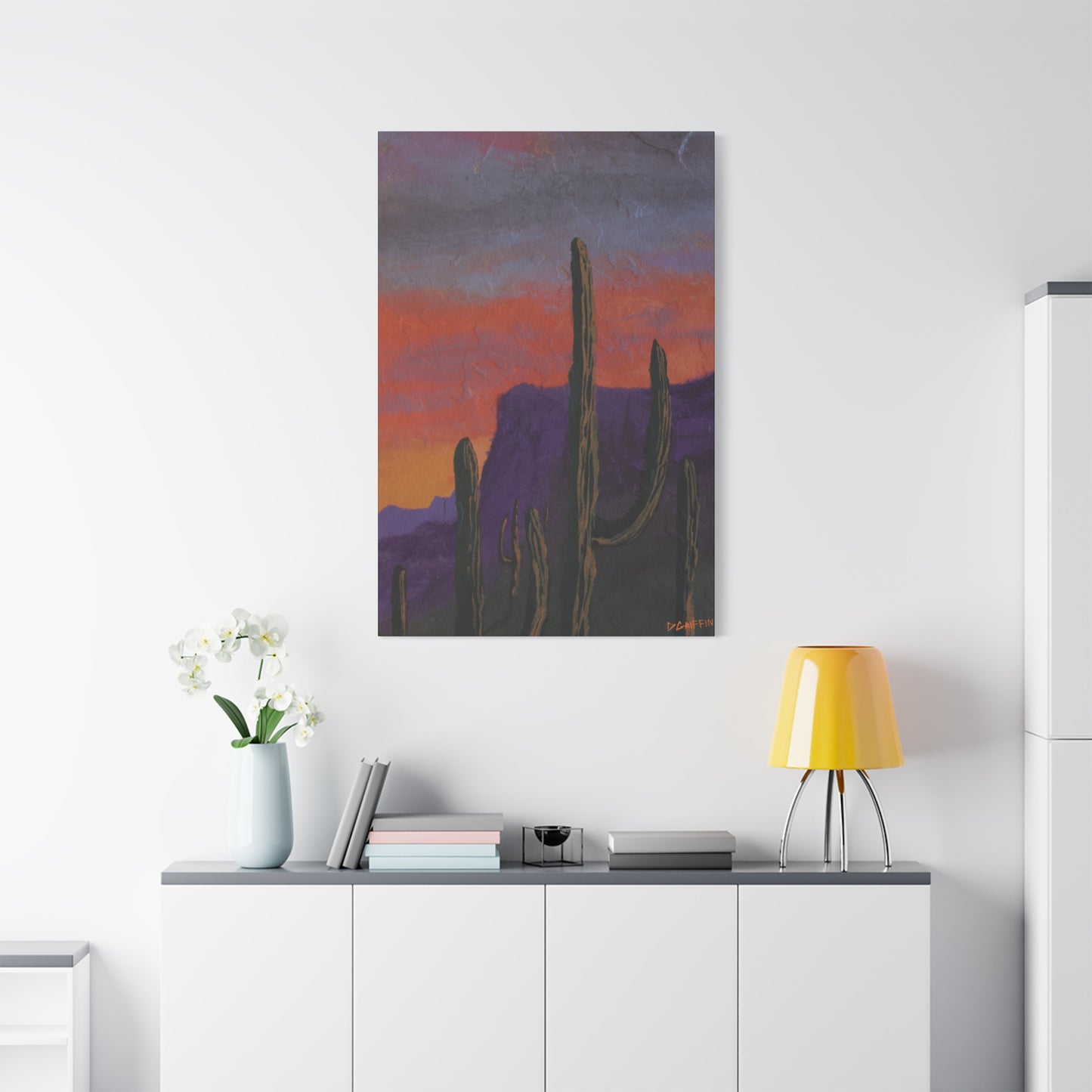 "Violet Peaks" - Stretched Matte Wall Decor