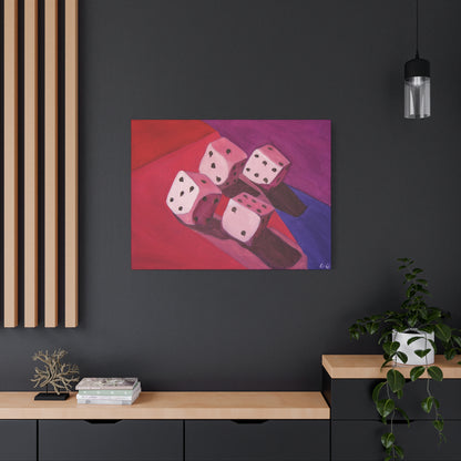 "Facets of Chance" - Stretched Canvas Wall Decor