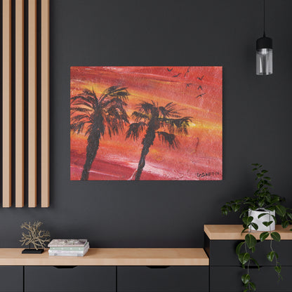 "Tropical Glow"- Stretched Matte Wall Decor