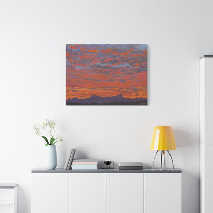 "Sky in Flames" - Stretched Canvas Wall Decor