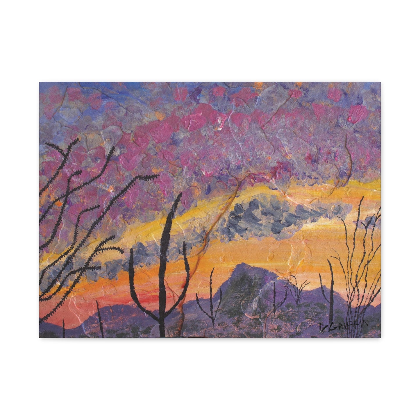"Monsoon sunset" - Stretched Canvas Wall Decor