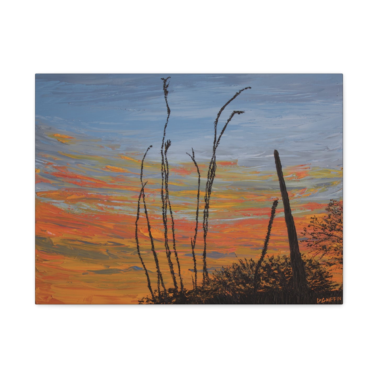 "Sonoran Ember" - Stretched Canvas Wall Decor