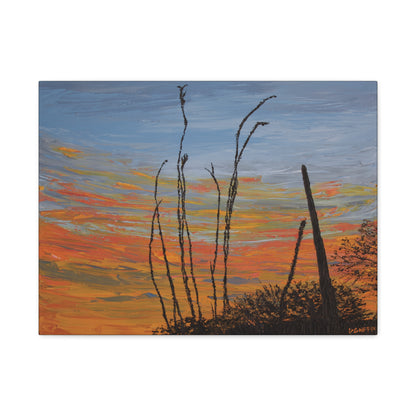 "Sonoran Ember" - Stretched Canvas Wall Decor