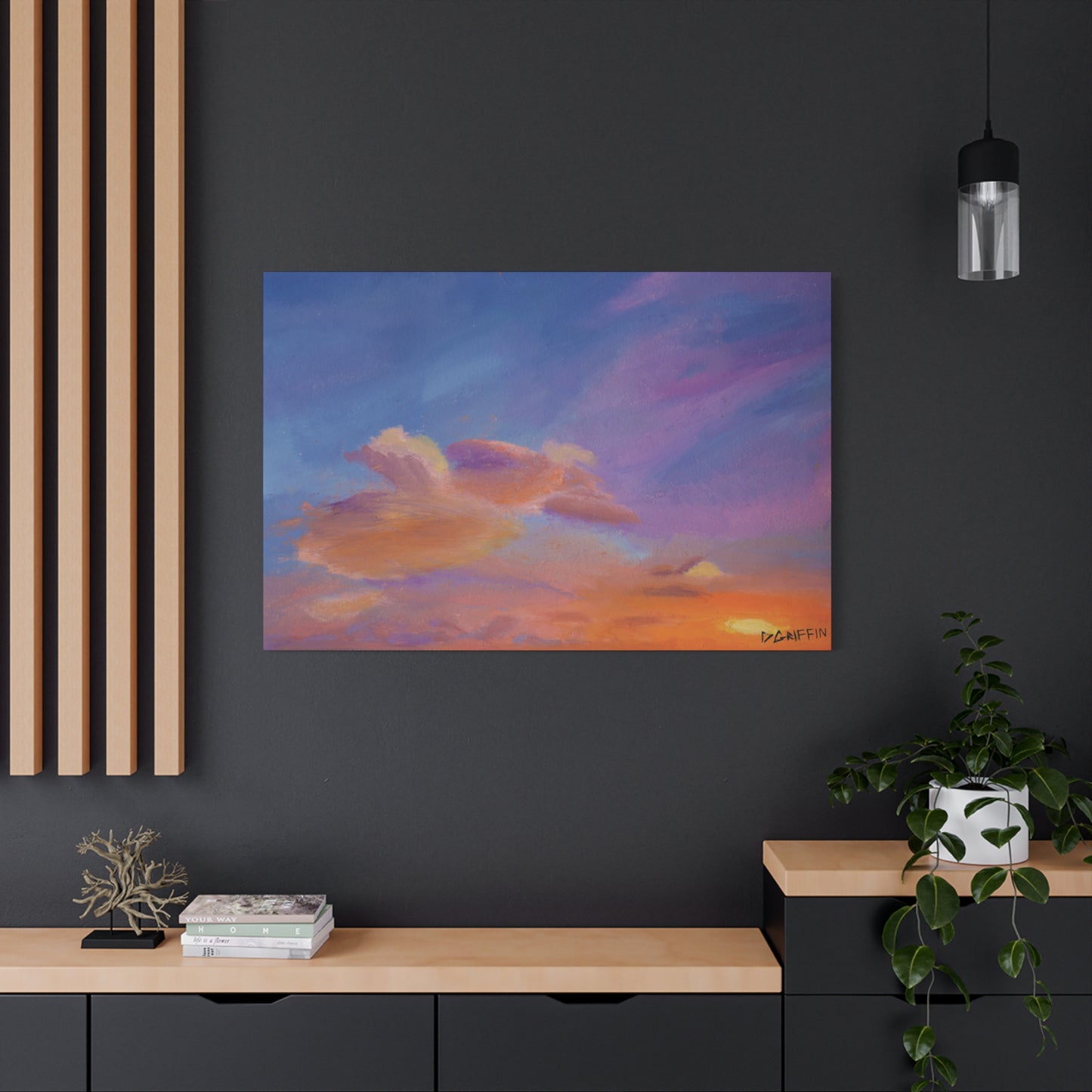 "Flight in the Clouds" - Stretched Canvas Wall Decor
