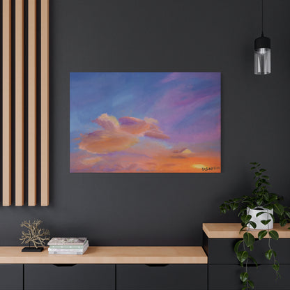 "Flight in the Clouds" - Stretched Canvas Wall Decor