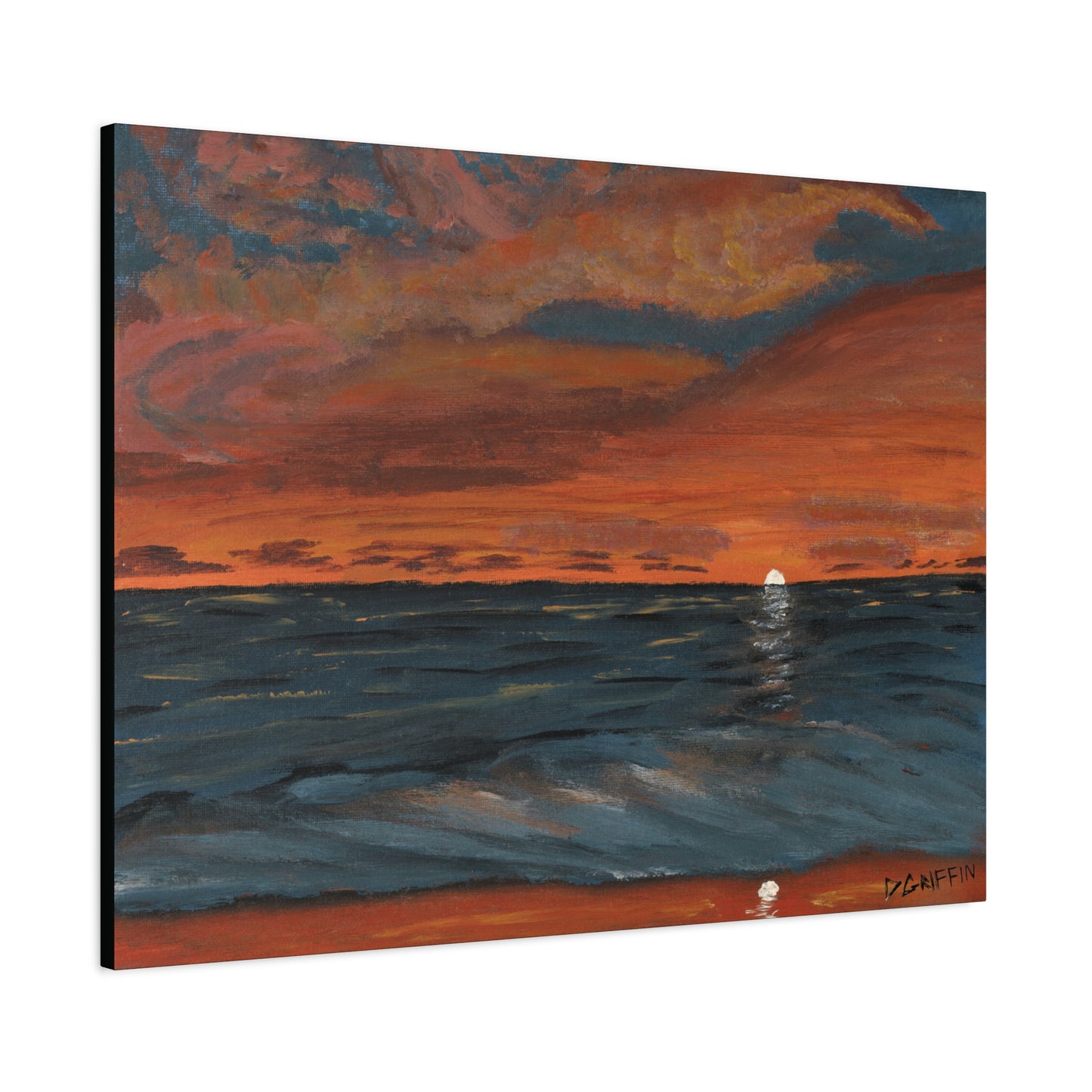 "Hapuna Beach Sunset" - Stretched Canvas Wall Decor