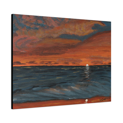 "Hapuna Beach Sunset" - Stretched Canvas Wall Decor