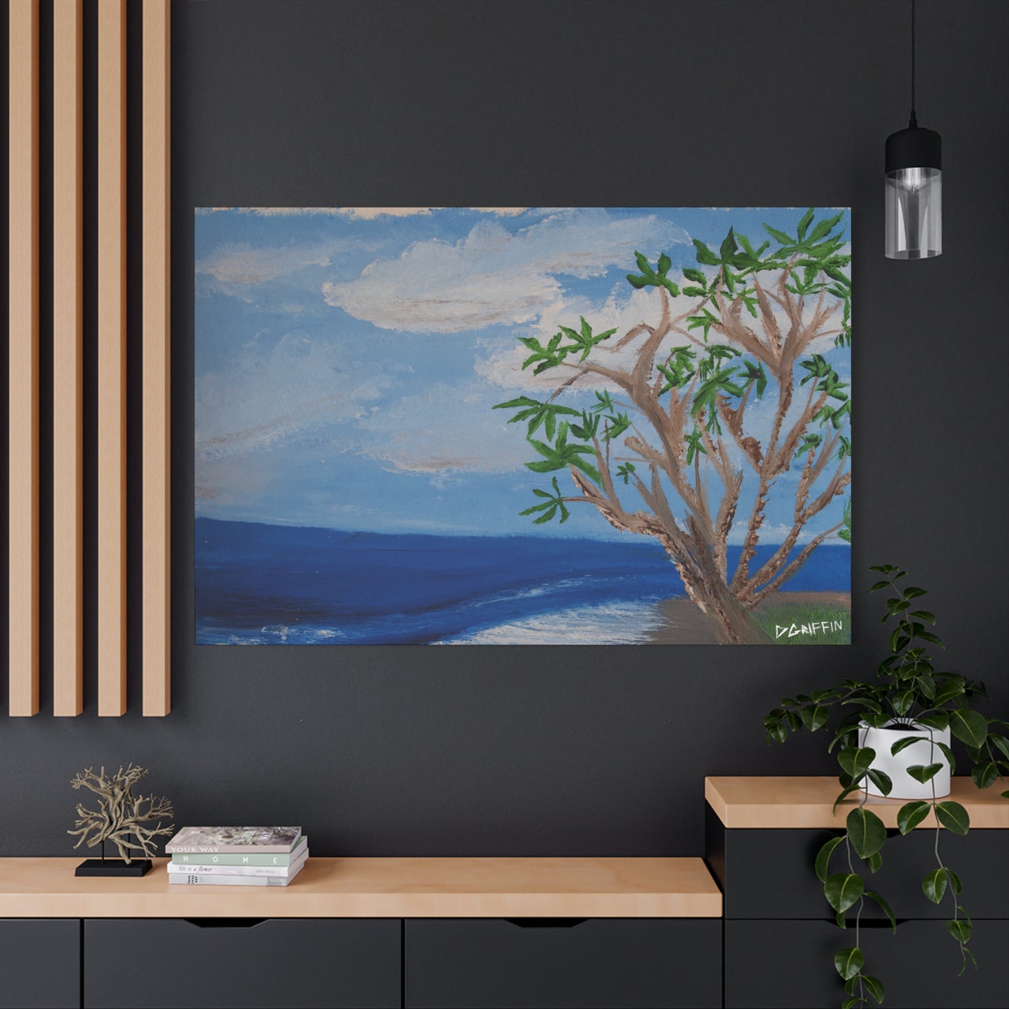 "Kona Coastline" - Stretched Canvas Wall Decor