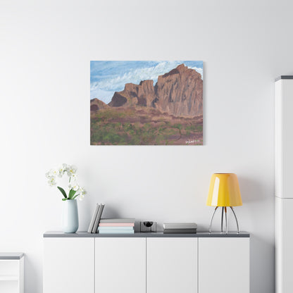 "Montañas de Marana" - Stretched Canvas Wall Decor