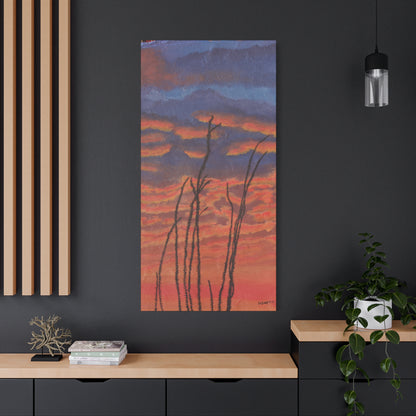 "Great Fire in the Sky" - Stretched Canvas Wall Decor