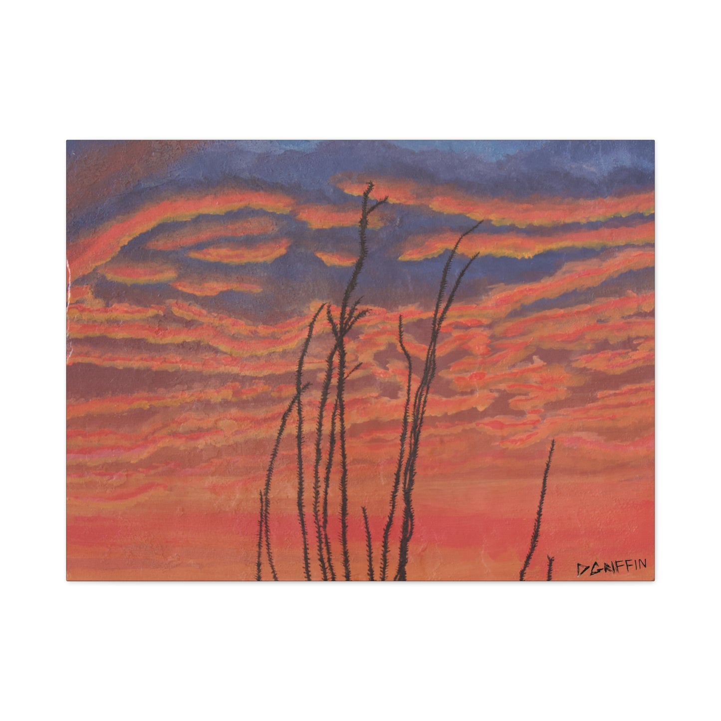 "Great Fire in the Sky" - Stretched Canvas Wall Decor