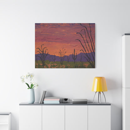 "The Desert's Deep Hour" - Stretched Canvas Wall Decor