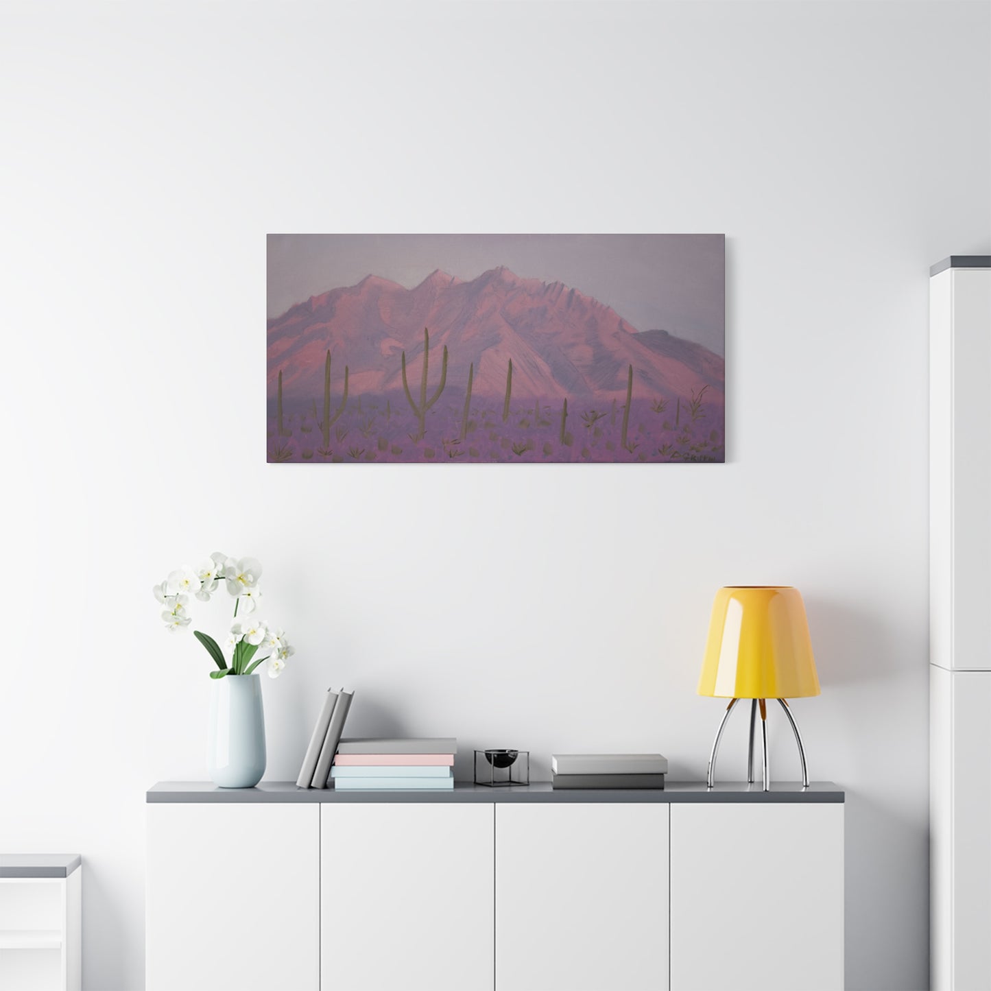 "Montañas de lavanda" - Stretched Canvas Wall Decor
