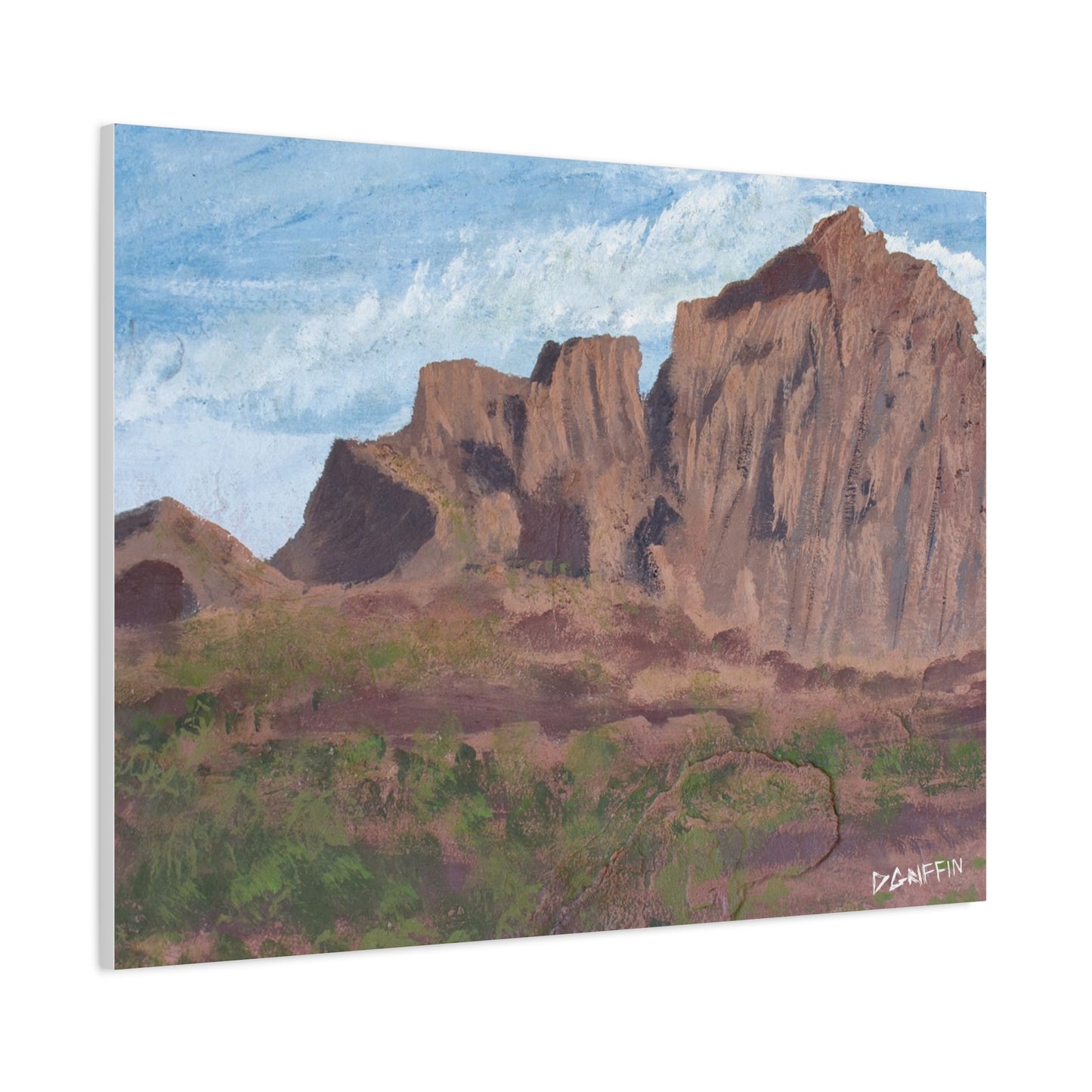 "Montañas de Marana" - Stretched Canvas Wall Decor