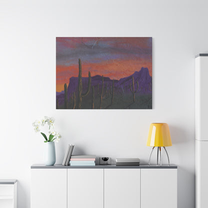 "Violet Peaks" - Stretched Matte Wall Decor
