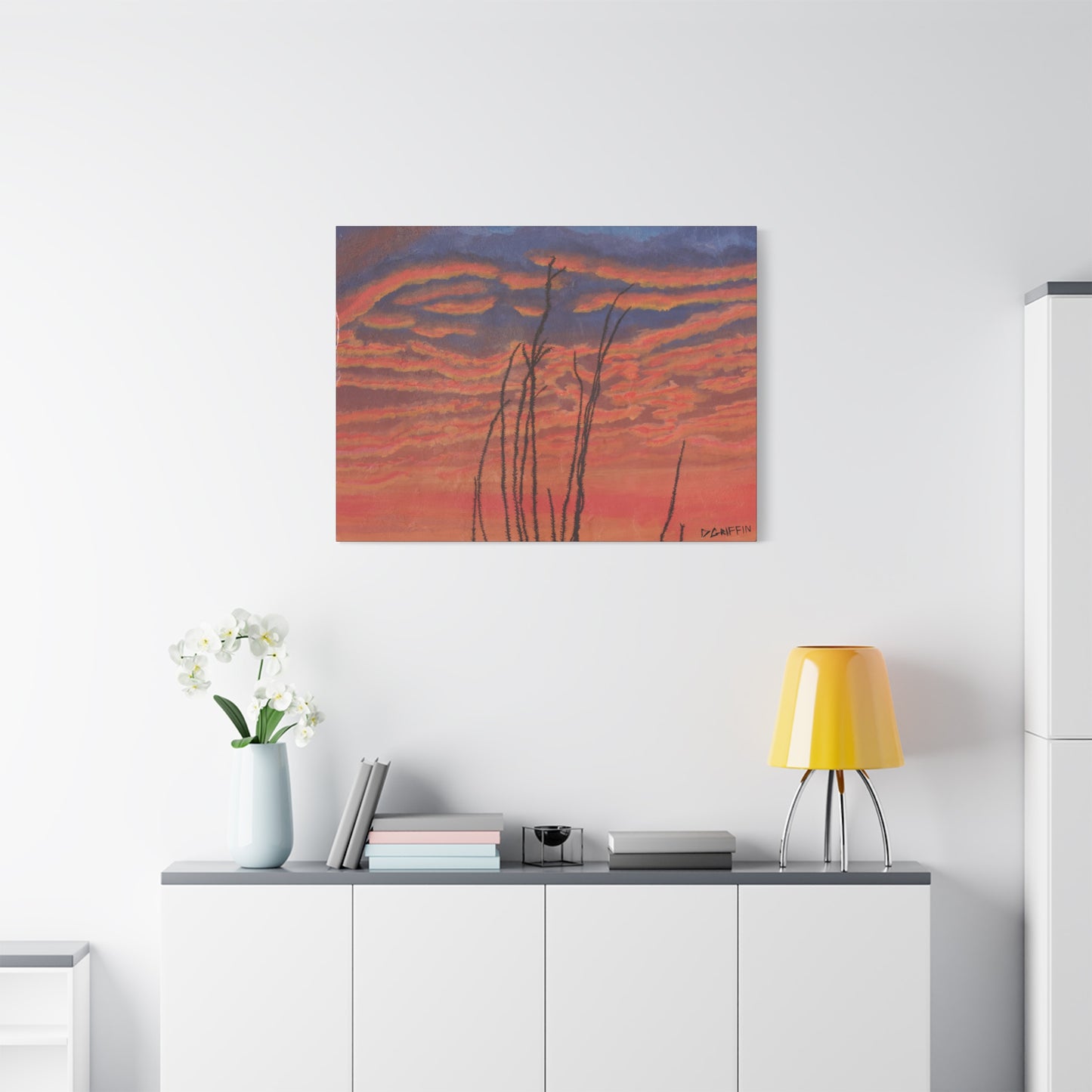 "Great Fire in the Sky" - Stretched Canvas Wall Decor