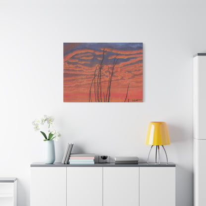 "Great Fire in the Sky" - Stretched Canvas Wall Decor