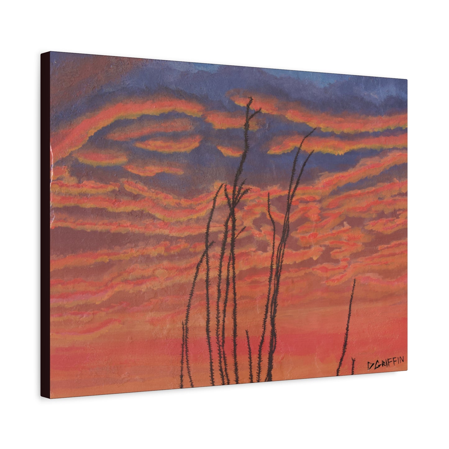 "Great Fire in the Sky" - Stretched Canvas Wall Decor
