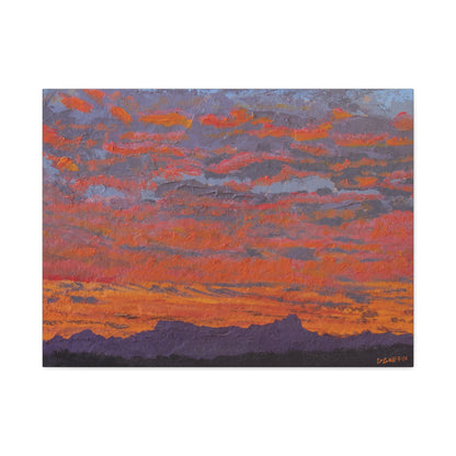 "Sky in Flames" - Stretched Canvas Wall Decor