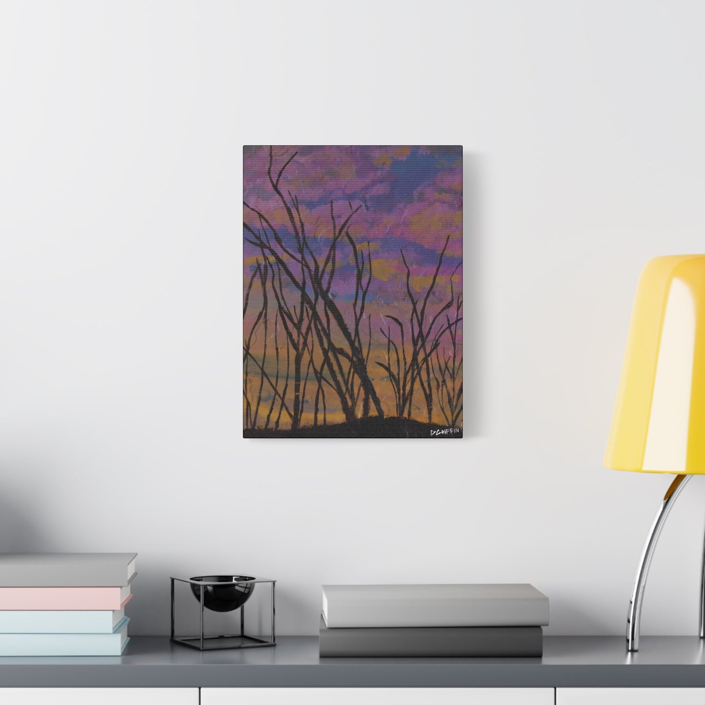 "Sky of Dead Branches" - Stretched Canvas Wall Decor