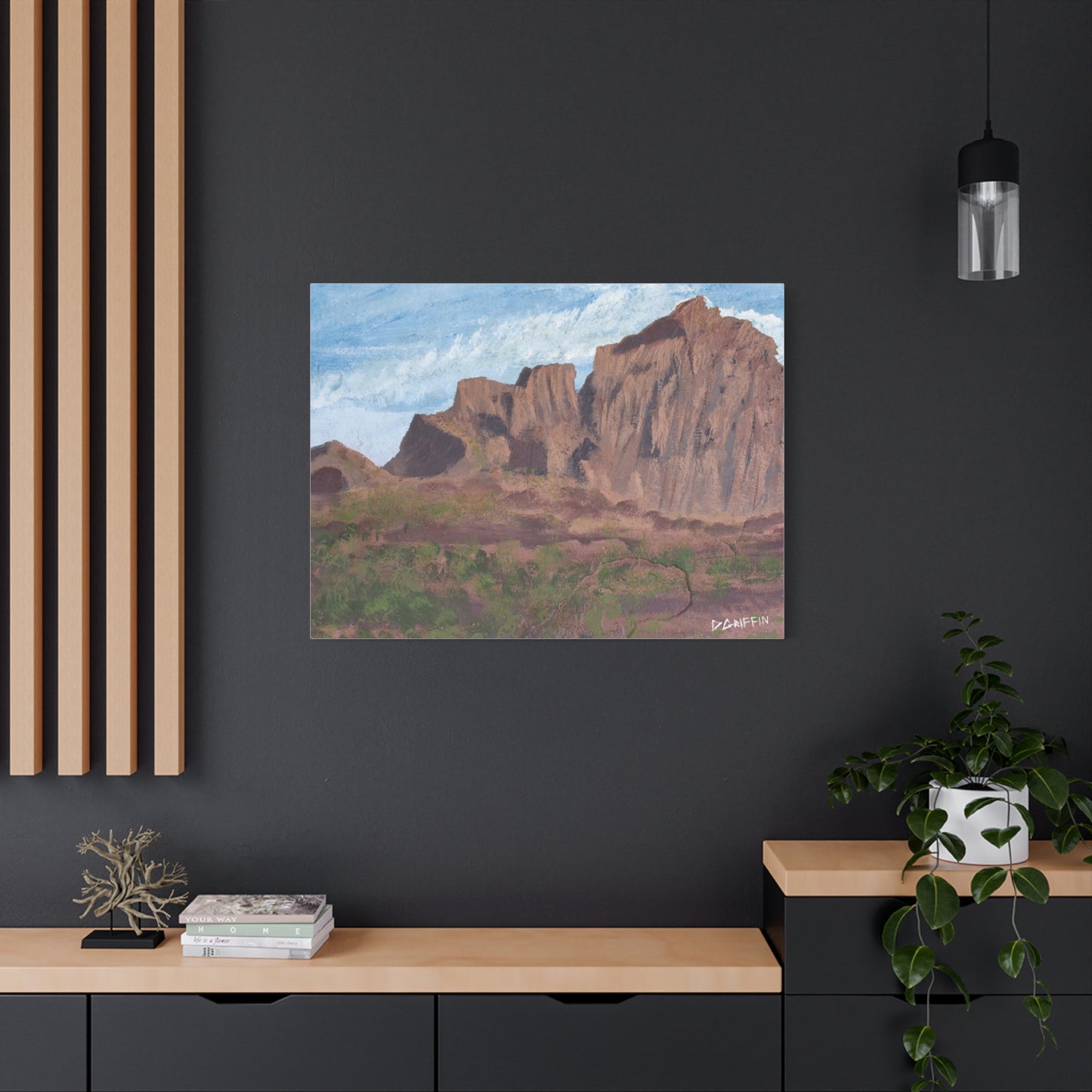 "Montañas de Marana" - Stretched Canvas Wall Decor