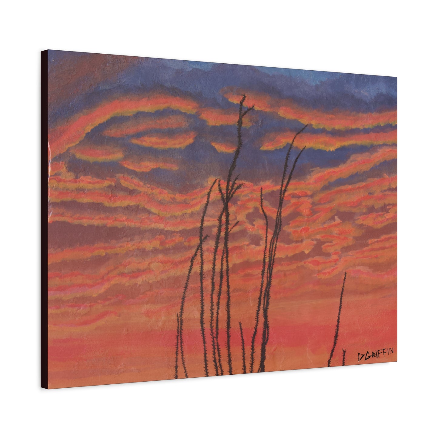 "Great Fire in the Sky" - Stretched Canvas Wall Decor