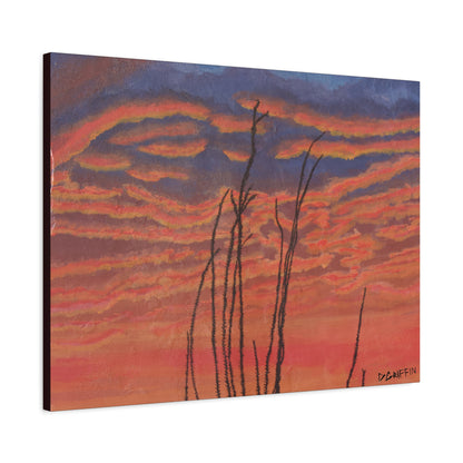 "Great Fire in the Sky" - Stretched Canvas Wall Decor