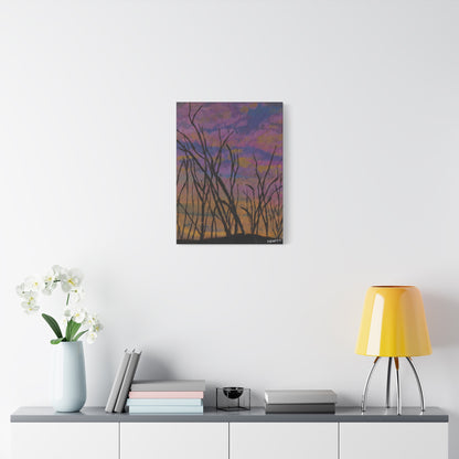 "Sky of Dead Branches" - Stretched Canvas Wall Decor