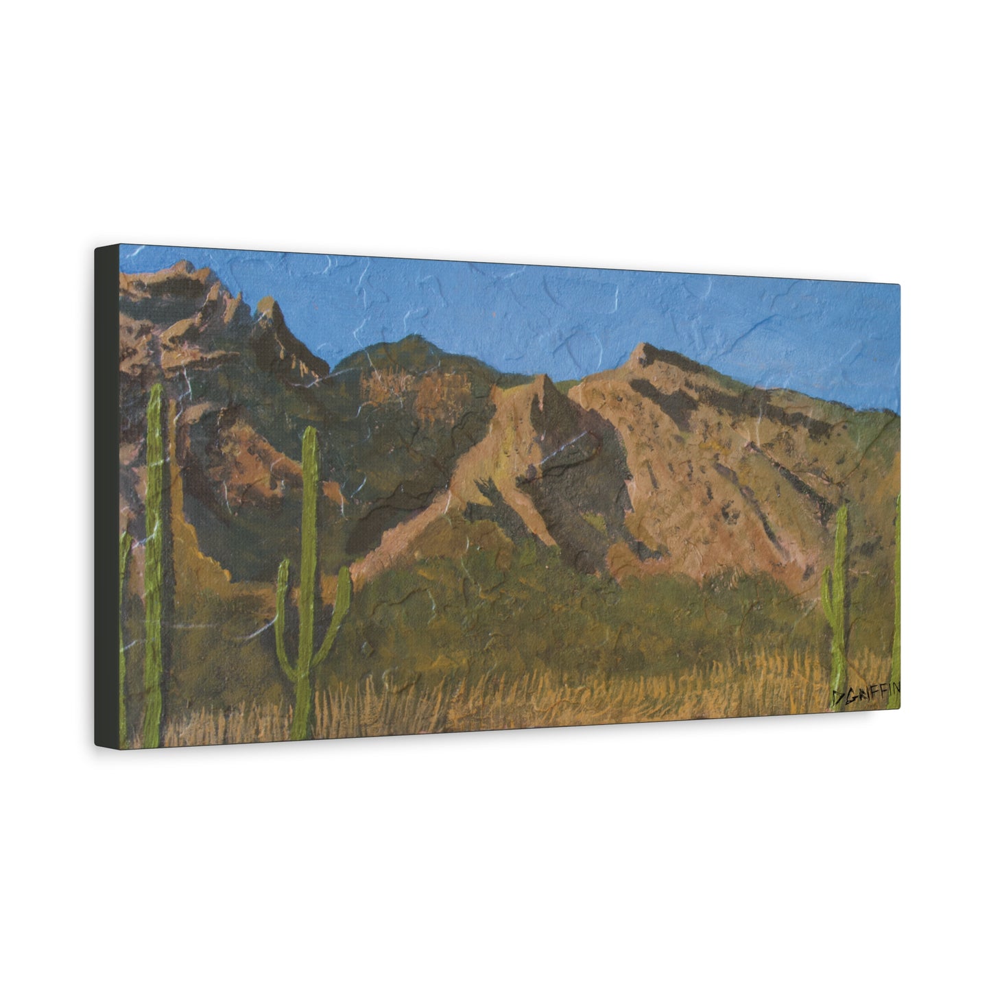 "Saguaro Skyline" - Stretched Canvas Wall Decor