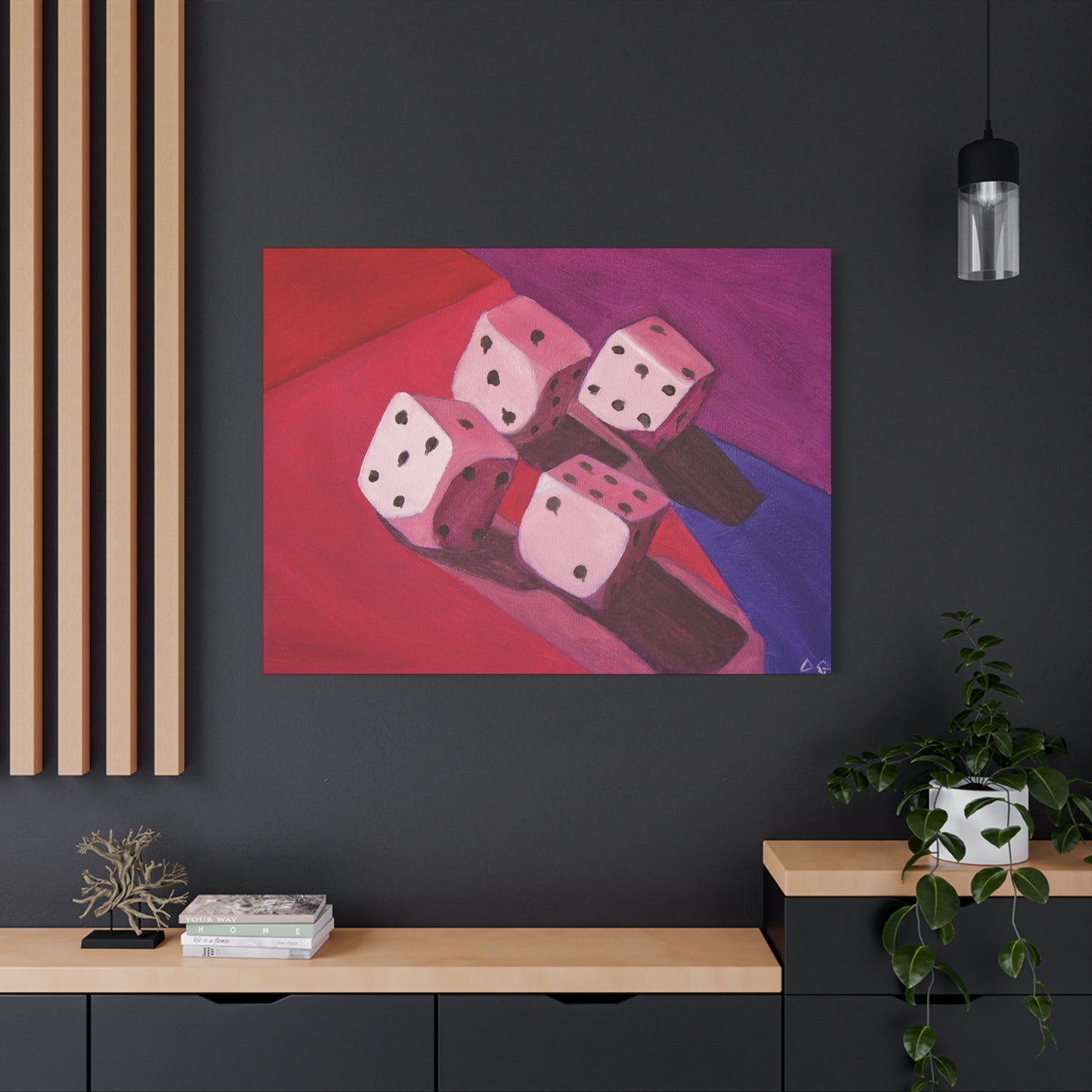 "Facets of Chance" - Stretched Canvas Wall Decor