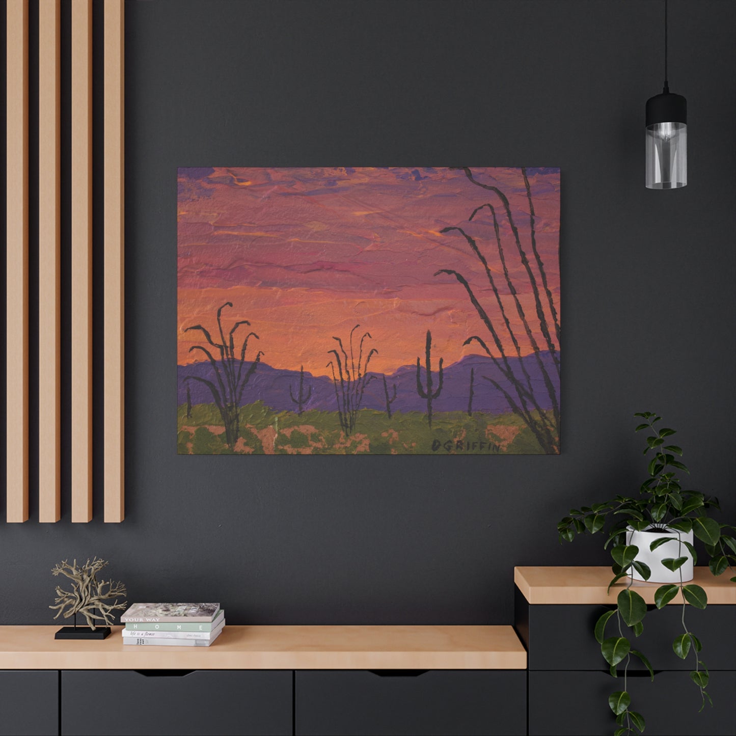 "The Desert's Deep Hour" - Stretched Canvas Wall Decor
