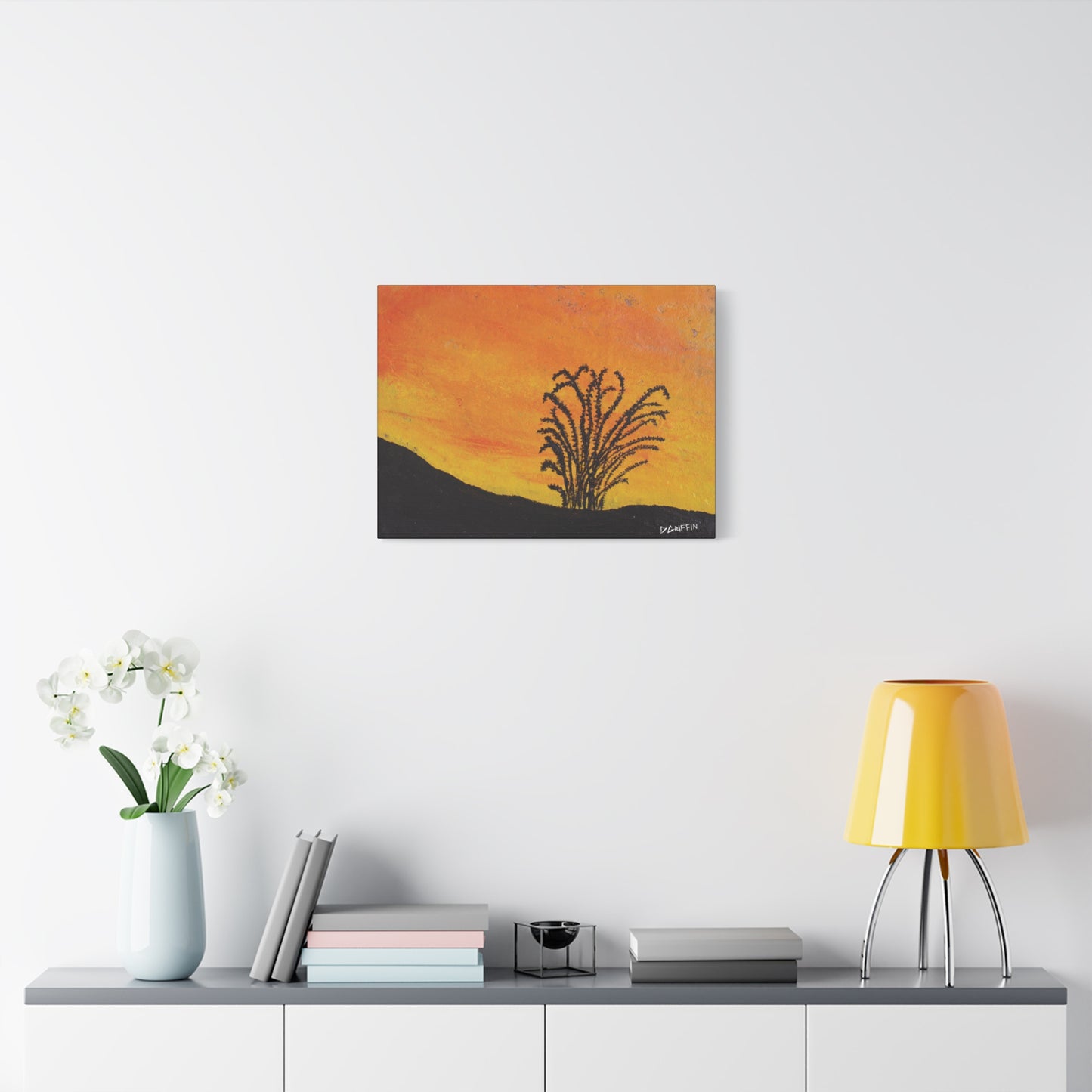 "Lone Ocotillo" - Stretched Canvas Wall Decor
