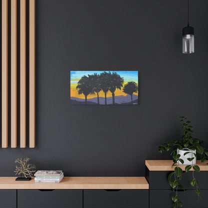 "Palm Sunset" - Stretched Canvas Wall Decor
