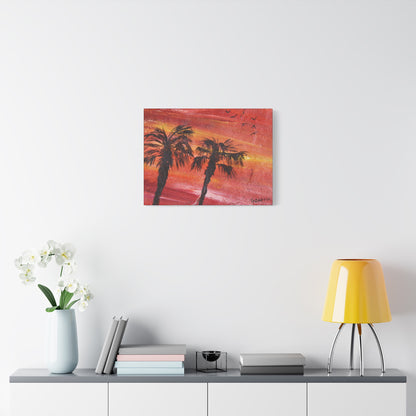 "Tropical Glow"- Stretched Matte Wall Decor